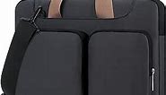 Lacdo 17 17.3 Inch Laptop Bag Women Men Sleeve Case for Dell/HP Envy/ASUS/Acer/Lenovo/LG/Razer Blade Pro 17/MacBook Pro 17, Computer Shoulder Messenger Bag Business Briefcase with Shoulder Strap,Black