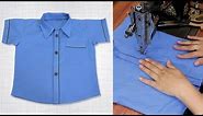 Baby Boy Shirt Cutting And Stitching Step By Step || Baby Boy Dress Shirt