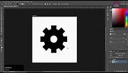 How To make gear icon in Photoshop setting icon