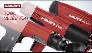HOW TO select the right Hilti powder or gas actuated tool for your application
