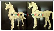 Assembling Wooden 3D Unicorn Puzzle||How to make 3D Unicorn using wooden puzzle