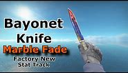 CS:GO - Bayonet Knife Animations, *Marble Fade *Factory New *StatTrack | [HD+]