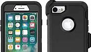 OtterBox DEFENDER SERIES Case for iPhone SE (2nd Gen - 2020) & iPhone 8/7 (NOT PLUS) - Retail Packaging - BLACK