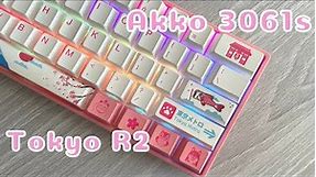 Akko 3061S Tokyo R2 mechanical keyboard || hotswappable gateron pink prelubed switches