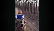 baby riding cheetah meme