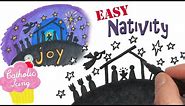 How To Draw An Easy Nativity Silhouette