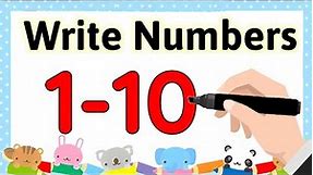 How to Write Numbers 1-10 | write numbers 1-10 | How to Write Numbers 1234 | Kids Learning Numbers