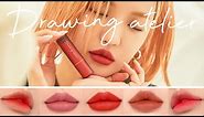 💄15 shades lippie that has a creamy, velvet texture💄 | Atelier Velvet Drawing Lipstick | I'M MEME