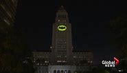 Adam West remembered in LA as Bat-Signal lights up City Hall