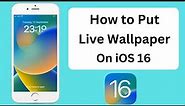 How to Set Live Wallpaper on iPhone iOS 16 | Put Live Wallpaper on iOS 16