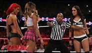 Brie Bella vs. Cameron & Eva Marie – 2-on-1 Handicap Match: Raw, Sept. 29, 2014