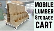 Scrap Wood Lumber Storage Cart // Easy DIY Shop Build // How To Make