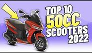 Top 10 50cc Scooters 2022! The best 50 Mopeds and Scooters for beginners and learners on a CBT