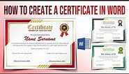 How to Create a Certificate in Word