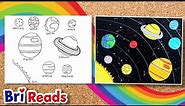 How to Draw the SOLAR SYSTEM! | Step by Step Easy Drawing for Kids | Learn Planet Names and Colors