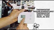 Thermostat Troubleshooting! Thermostat Won't Turn Heat, AC On!