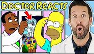 Doctor ER Reacts to The Simpsons Medical Scenes | Compilation