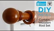 How to a install a Curtain Wooden Rod Set