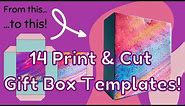 Print & Cut Canva Template Gift Box