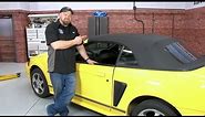 Mustang KEE Auto Top Convertible Top With Plastic Window One-Piece Vinyl 1994-2004 Installation
