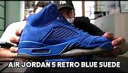 Air Jordan 5 Retro Blue Suede REVIEW + ON FOOT ITA