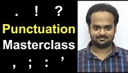 PUNCTUATION MASTERCLASS - Learn Punctuation Easily in 30 Minutes - Comma, Semicolon, Period, Etc.