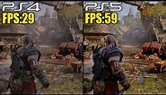 PS4 vs. PS5 God of War Ragnarök | Graphics and FPS Comparison