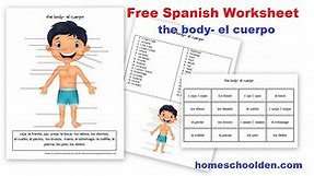 Free Spanish Worksheet: Parts of the Body - El Cuerpo - Homeschool Den