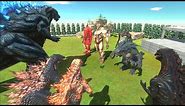 Armored Titan,Colossal,Beast,King Titan VS Godzilla Earth - Animal Revolt Battle Simulator