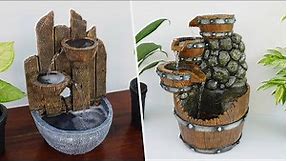 Amazing 2 Home Made Tabletop Water Fountains | DIY Fountains Using Cement | Unique Fountain Ideas