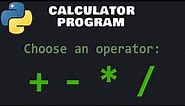 Python calculator program 🧮