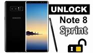 How To Unlock Samsung Galaxy Note 8 from Sprint to any Carrier