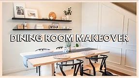 EXTREME DIY DINING ROOM MAKEOVER | dining room makeover on a budget + dining room decorating ideas