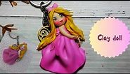 Tutorial - Air dry clay doll keychain/How to make air dry clay doll/Air dry clay keychain