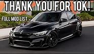 EVERY MOD THAT I'VE DONE TO MY BMW F80 M3!! (2023)