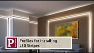 Aluminium profiles for indirect lighting by LED Strips - very easy to assemble