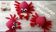 Sea Shell Crafts - Crab Fridge Magnets - DIY Seashell Decoration Ideas