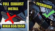 Yoshimura Full EXHAUST INSTALL on Ninja 650/Z650