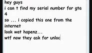 how to find the serial number for gta IV
