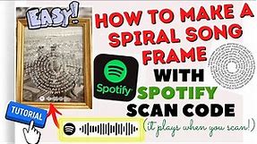 How To Make A SPIRAL LYRICS Frame With SPOTIFY SCAN CODE | Cricut | Tutorial | EASY | DIY | 2022