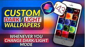 AUTOMATICALLY Change Dark and Light Mode Wallpapers on iPhone I Custom Light/Dark mode wallpapers