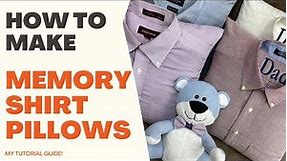 How To Make A Memory Shirt Pillow from Old or Vintage Clothing