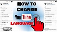 How to change language on YouTube