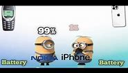 Nokia Battery vs iPhone Battery meme 4