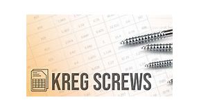 Kreg Jig Screw Chart   Guide