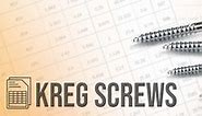 Kreg Jig Screw Chart   Guide