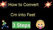 How to Convert Cm into Feet||Cm in Feet||Cm to Feet Conversion Formula