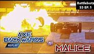 Malice vs Axe Backwards | Battlebots Season 5 Episode 1 | BotxFan