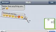 Stick Texting - iPhone App with animations by Alan Becker