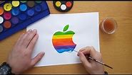 How to draw an Apple logo - rainbow Apple logo